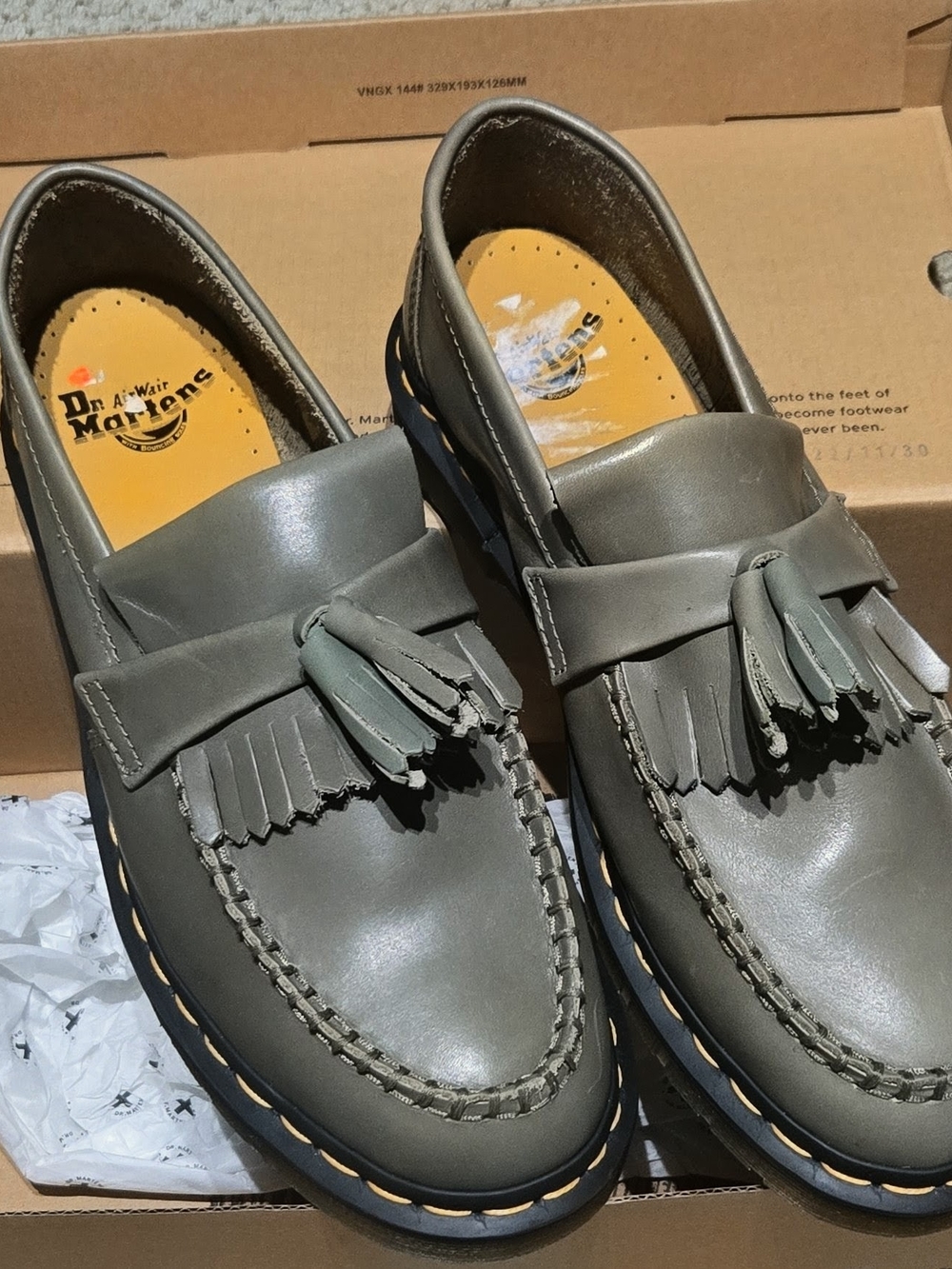 Dr. Martens Men’s Olive Green Tassel Loafers